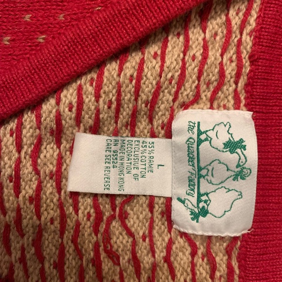 Vintage 1990s The Quacker Factory America Theme Knit Cardigan Sz. L - Picture 3 of 3